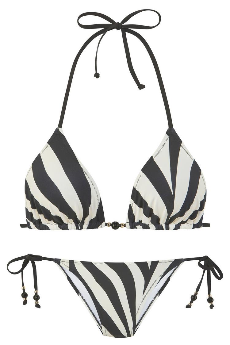 FRENCH CONNECTION FRENCH CONNECTION Triangel-Bikini Bikini Set Damen - schwarz-creme - 0 | SportScheck