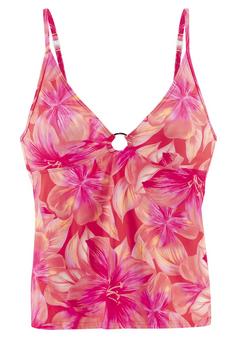 S.OLIVER Tankini-Top Bikini Oberteil Damen pfirsich bedruckt