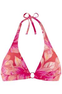 S.OLIVER Triangel-Bikini-Top Bikini Oberteil Damen - pfirsich bedruckt