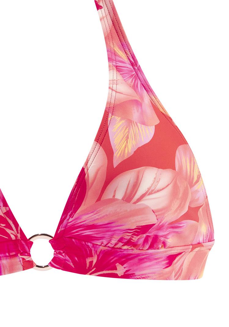 S.OLIVER S.OLIVER Triangel-Bikini-Top Bikini Oberteil Damen - pfirsich bedruckt - 0 | SportScheck