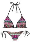 Buffalo Triangel-Bikini Bikini Set Damen - pink bedruckt
