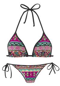 Buffalo Triangel-Bikini Bikini Set Damen - pink bedruckt