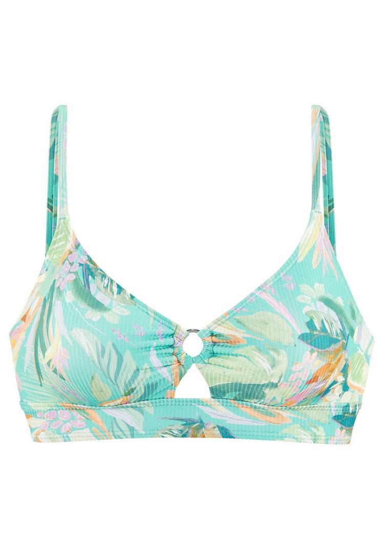 VENICE BEACH VENICE BEACH Triangel-Bikini-Top Bikini Oberteil Damen - t&uuml;rkis bedruckt - 0 | SportScheck