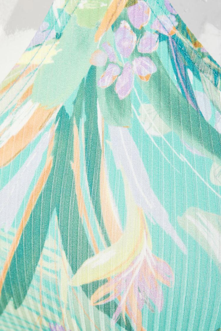 VENICE BEACH VENICE BEACH Triangel-Bikini-Top Bikini Oberteil Damen - t&uuml;rkis bedruckt - 0 | SportScheck