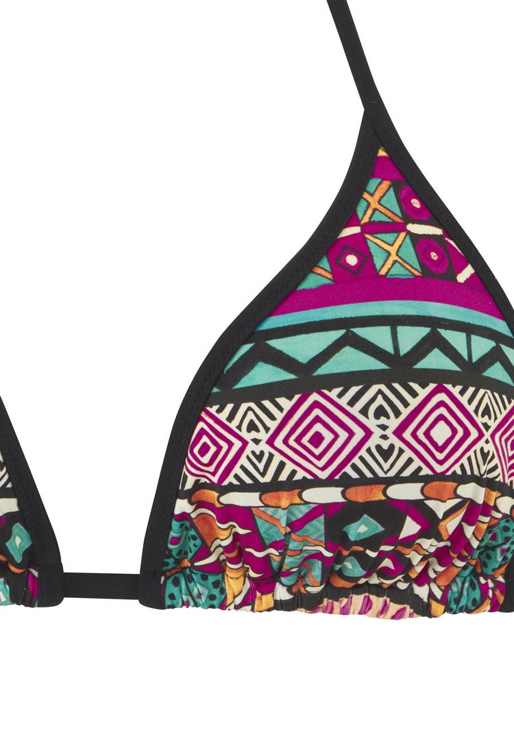 Buffalo Buffalo Triangel-Bikini Bikini Set Damen - pink bedruckt - 3 | SportScheck