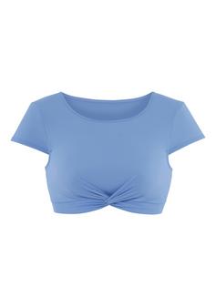 LASCANA Active Crop-Bikini-Top Bikini Oberteil Damen hellblau