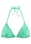 JETTE Triangel-Bikini-Top Bikini Oberteil Damen - gr&uuml;n bedruckt