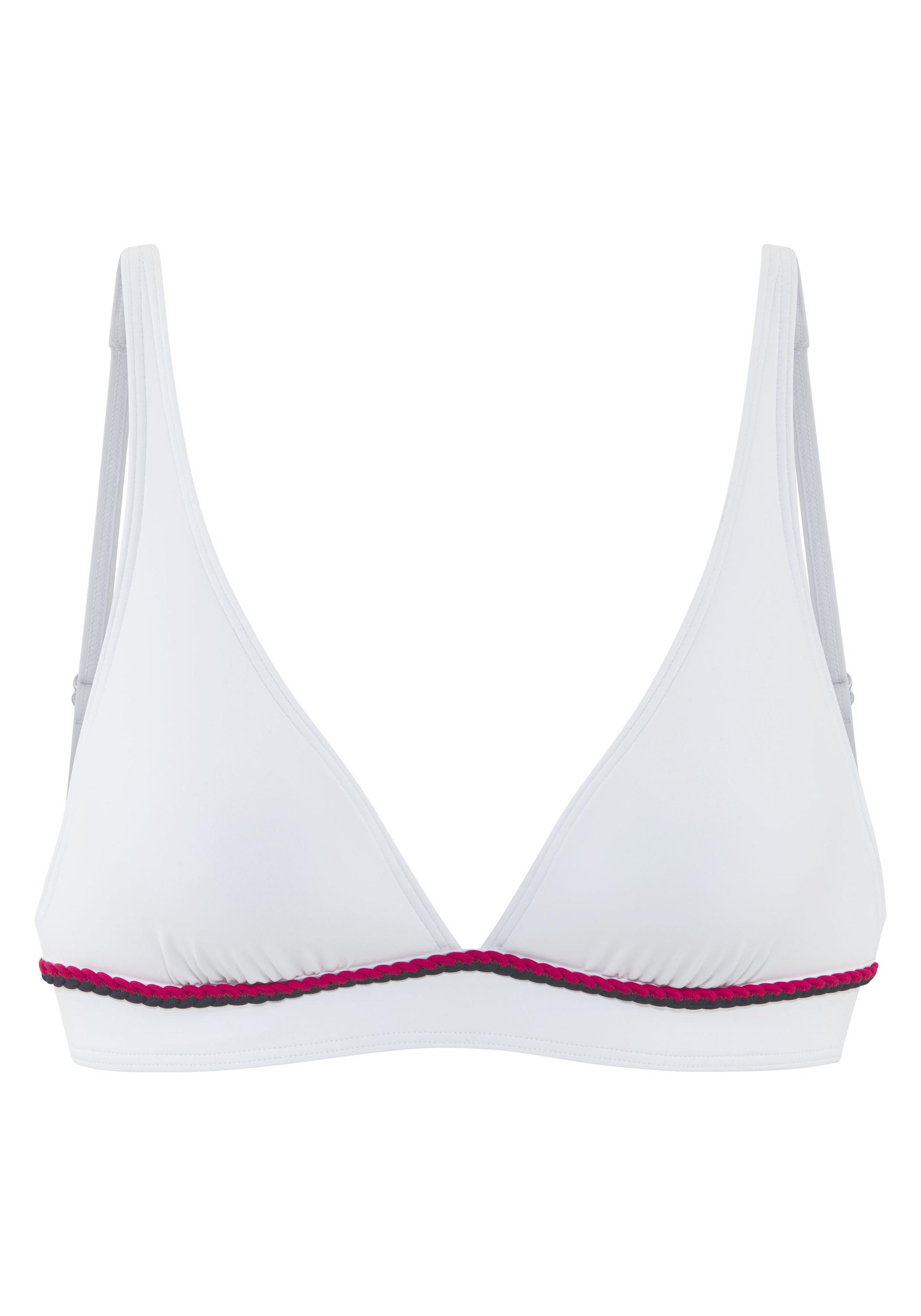 S.OLIVER Triangel-Bikini-Top Bikini Oberteil Damen - wei&szlig;
