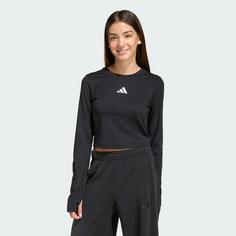 Rückansicht von adidas TECHFIT LONGSLEEVE Langarmshirt Kinder Black / White