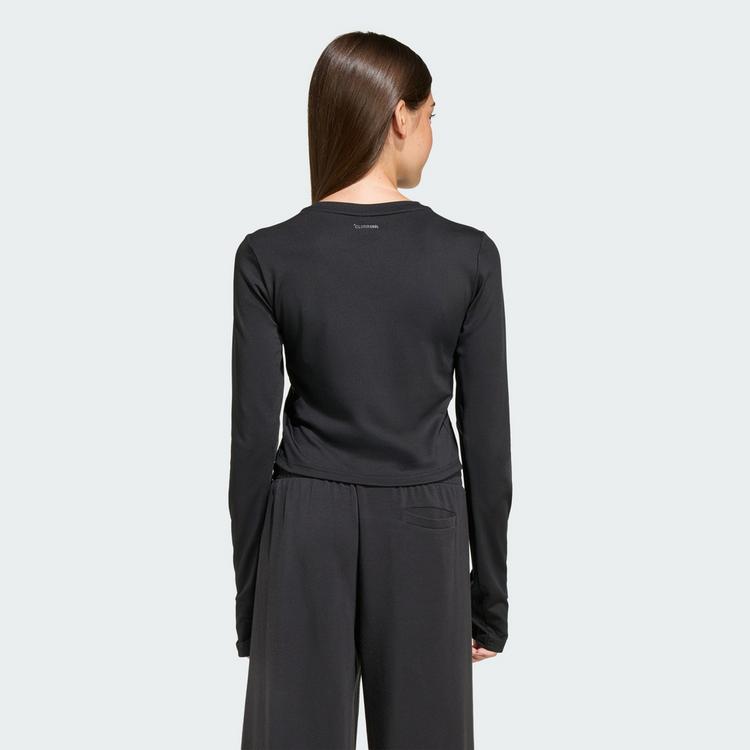 adidas adidas TECHFIT LONGSLEEVE Langarmshirt Kinder - Black / White - 1 | SportScheck