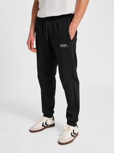 Rückansicht von hummel hmlTECH FLEECE REGULAR PANTS Trainingshose Herren BLACK