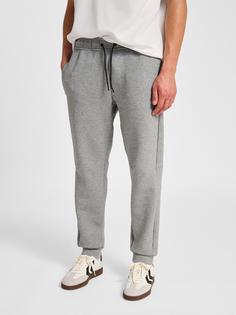Rückansicht von hummel hmlTECH FLEECE REGULAR PANTS Trainingshose Herren GREY MELANGE