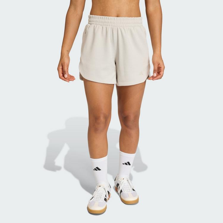 adidas adidas Pacer Workout Waffle Shorts Funktionsshorts Damen - Beige - 0 | SportScheck