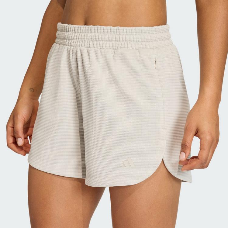 adidas adidas Pacer Workout Waffle Shorts Funktionsshorts Damen - Beige - 0 | SportScheck