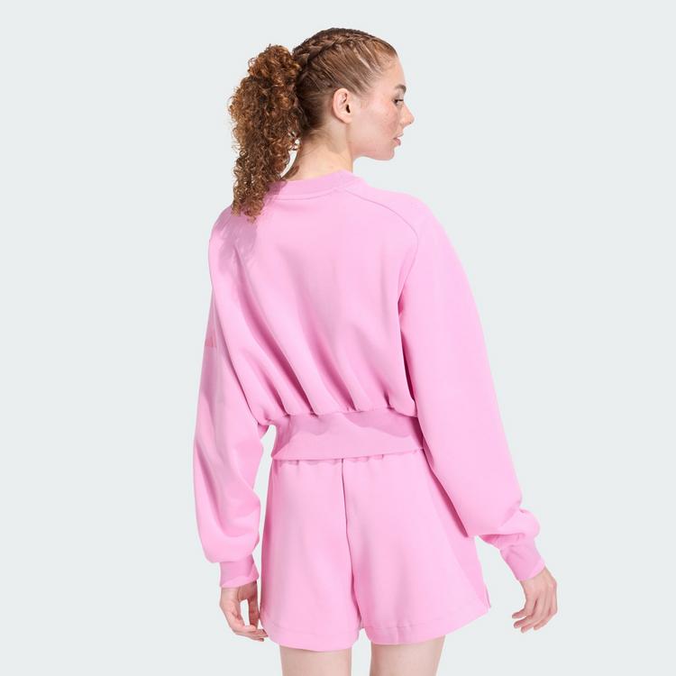adidas adidas Soft Lux Sweatshirt, locker geschnitten Sweatshirt Damen - St Tropic Bloom - 1 | SportScheck