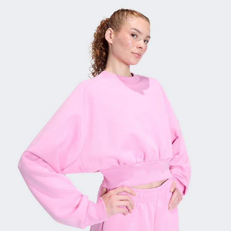 adidas adidas Soft Lux Sweatshirt, locker geschnitten Sweatshirt Damen - St Tropic Bloom - 0 | SportScheck