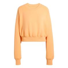 adidas Weiches Lux Loose Sweatshirt Sweatshirt Damen Semi Ice Tangerine