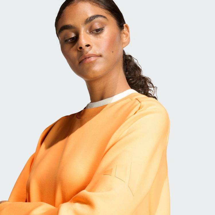 adidas adidas Soft Lux Sweatshirt, locker geschnitten Sweatshirt Damen - Semi Ice Tangerine - 0 | SportScheck