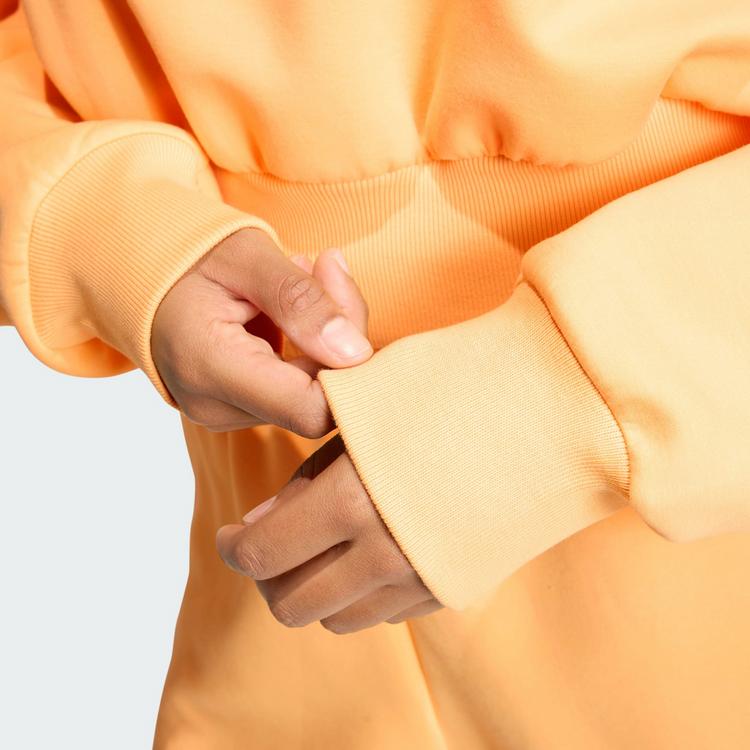 adidas adidas Soft Lux Sweatshirt, locker geschnitten Sweatshirt Damen - Semi Ice Tangerine - 1 | SportScheck