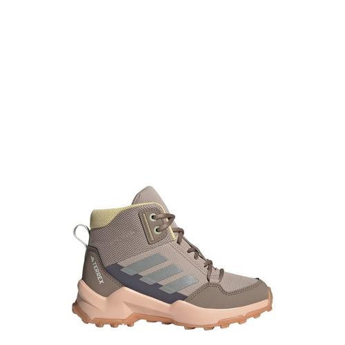 Rückansicht von adidas Terrex Ax4r Mid Wanderschuh Winterschuhe Kinder Wonder Taupe / Reflective Silver / Ice Tangerine