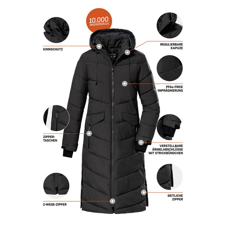 KILLTEC KILLTEC KOW 62 Funktionsmantel Damen - Schwarz - 3 | SportScheck