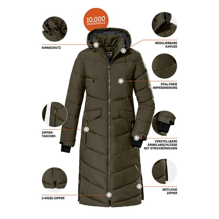 KILLTEC KILLTEC KOW 62 Funktionsmantel Damen - Dunkeloliv - 1 | SportScheck