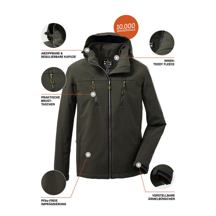 KILLTEC KILLTEC KOW 163 Funktionsjacke Herren - Gr&uuml;n201 - 3 | SportScheck