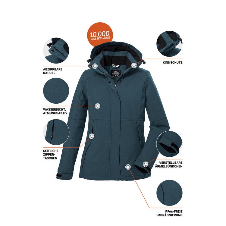 KILLTEC KILLTEC KOW 37 Funktionsjacke Damen - Petrol - 4 | SportScheck