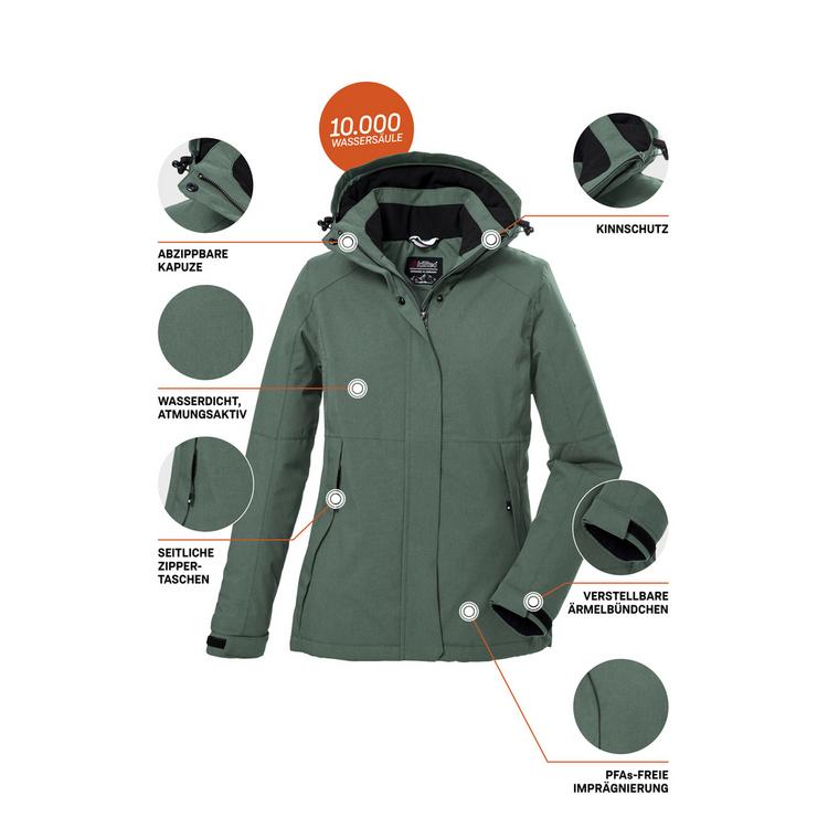KILLTEC KILLTEC KOW 37 Funktionsjacke Damen - Gr&uuml;n2048 - 3 | SportScheck