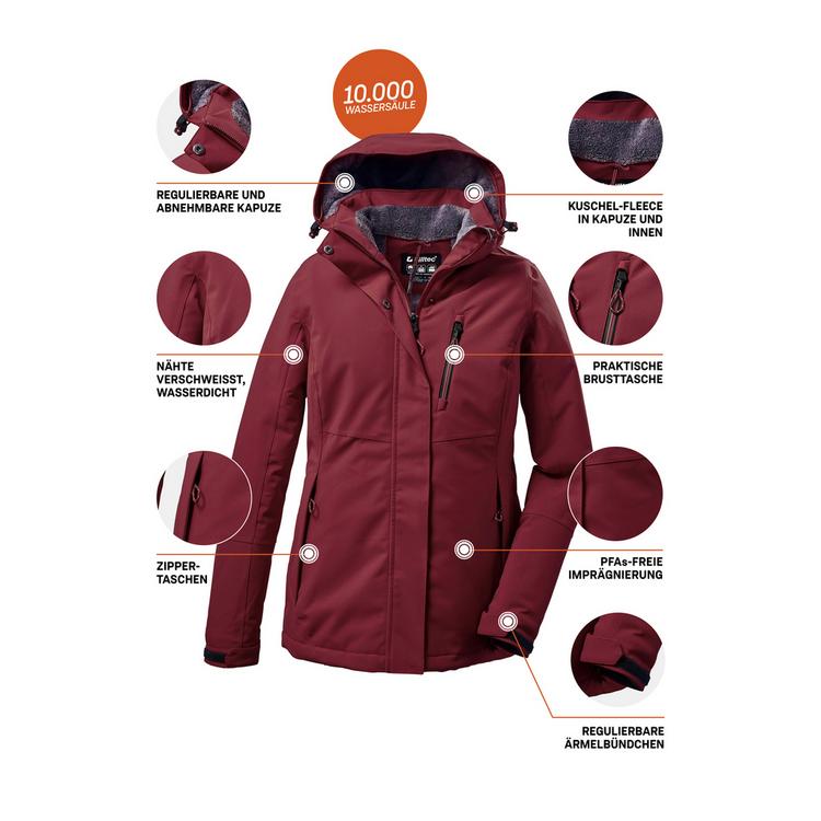 KILLTEC KILLTEC KOW 140 Softshelljacke Damen - Bordeaux - 1 | SportScheck