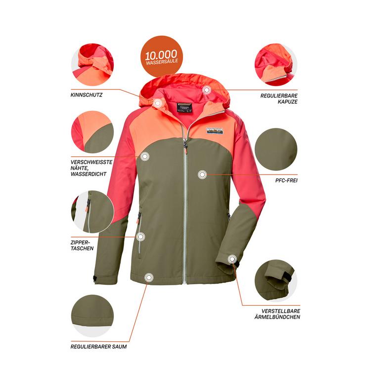 KILLTEC KILLTEC KOS 335 Softshelljacke M&auml;dchen - Oliv - 4 | SportScheck