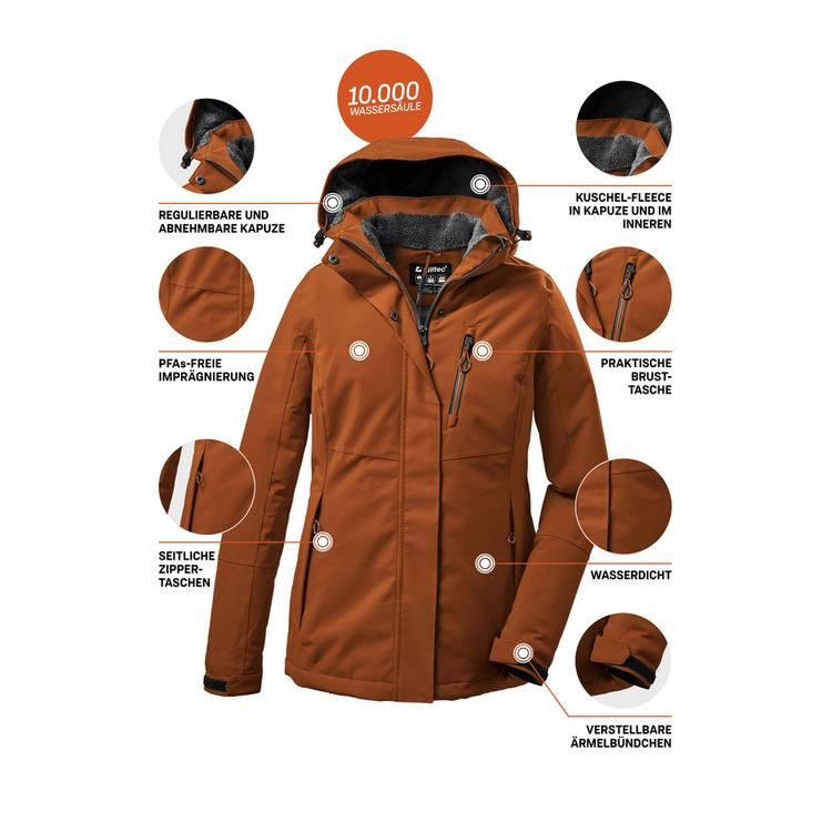 KILLTEC KILLTEC KOW 140 Softshelljacke Damen - Braun5915 - 3 | SportScheck