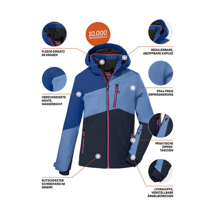KILLTEC KILLTEC KSW 166 GRLS SKI JCKT Skijacke M&auml;dchen - Azurblau2834 - 3 | SportScheck