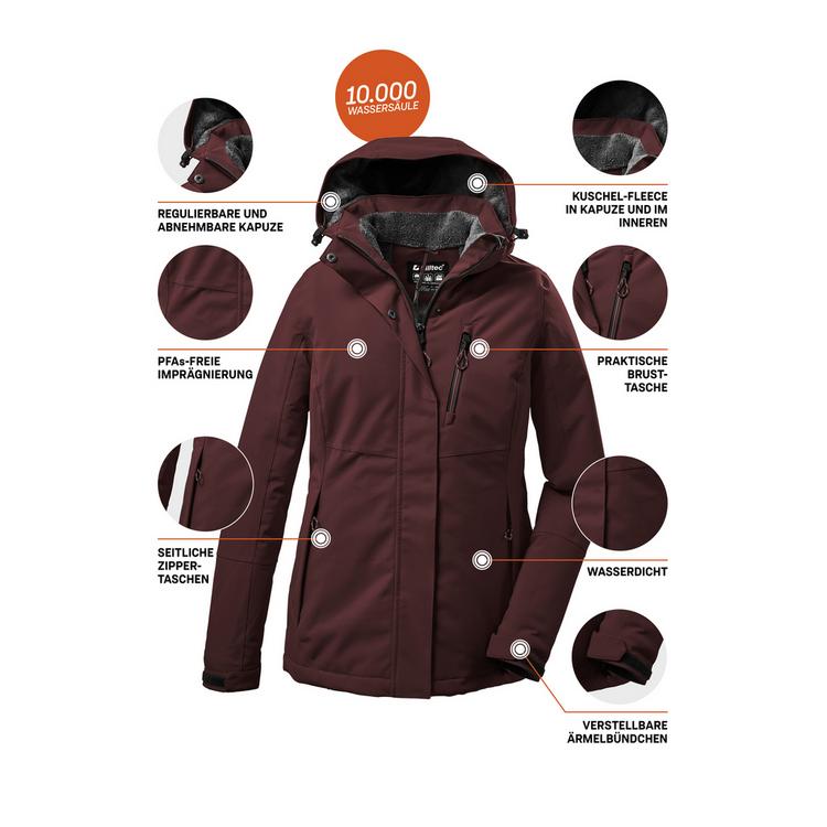 KILLTEC KILLTEC KOW 140 Softshelljacke Damen - Rot4518 - 3 | SportScheck