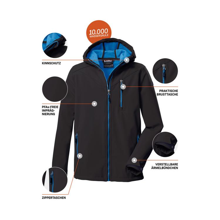 KILLTEC KILLTEC Softshelljacke Funktionsjacke Jungen - Schwarz016 - 4 | SportScheck