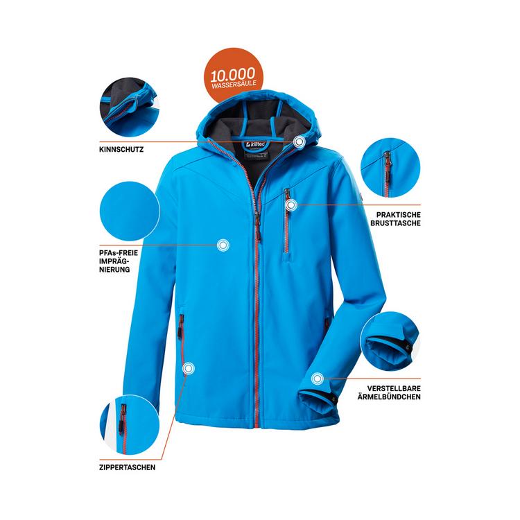 KILLTEC KILLTEC Softshelljacke Funktionsjacke Jungen - Azurblau282 - 4 | SportScheck