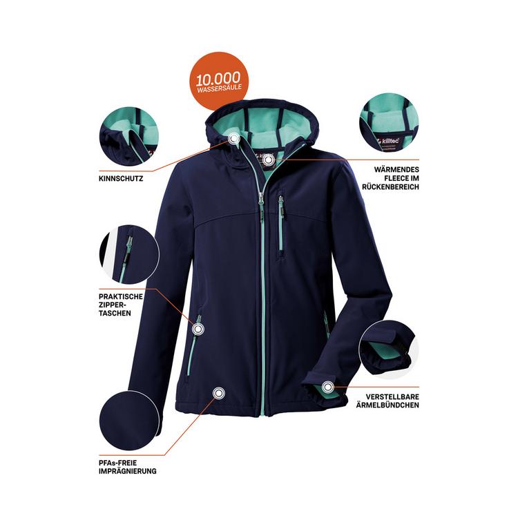 KILLTEC KILLTEC Softshelljacke Funktionsjacke Kinder - Marine324 - 5 | SportScheck