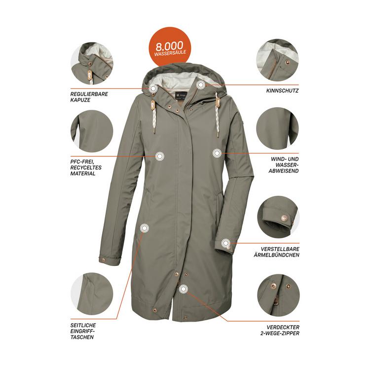G.I.G.A. DX by killtec G.I.G.A. DX by killtec GS 16 Funktionsmantel Damen - Oliv1012 - 3 | SportScheck