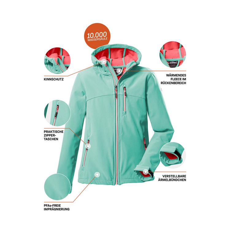 KILLTEC KILLTEC Softshelljacke Funktionsjacke Kinder - Hellgr&uuml;n222 - 5 | SportScheck
