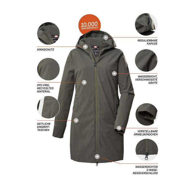 G.I.G.A. DX by killtec G.I.G.A. DX by killtec GS 154 WMN PRK Funktionsmantel Damen - Oliv101 - 3 | SportScheck