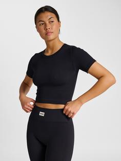 Rückansicht von hummel hmlPULSE SEAMLESS RIB W T-SHIRT S/S Funktionsshirt Damen BLACK