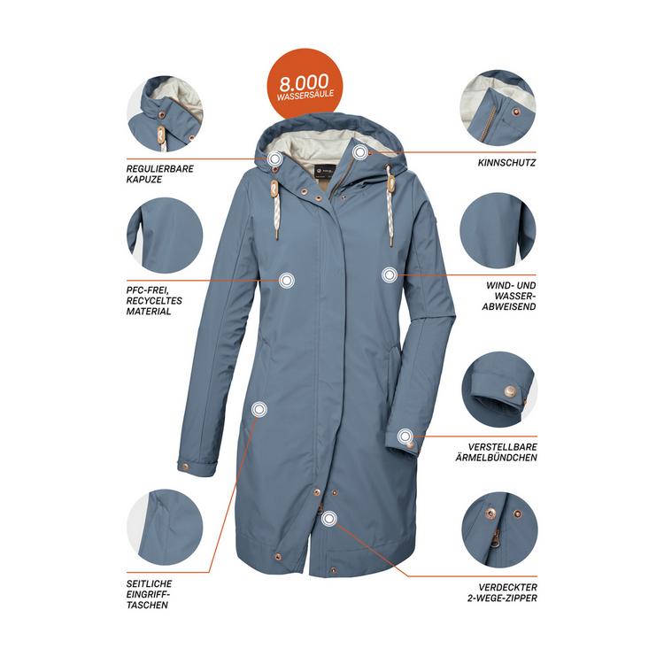 G.I.G.A. DX by killtec G.I.G.A. DX by killtec GS 16 Funktionsmantel Damen - Rauchblau - 3 | SportScheck