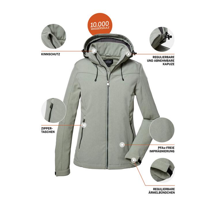 KILLTEC KILLTEC Softshelljacke Softshelljacke Damen - Hellgrau083 - 3 | SportScheck
