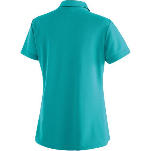 Rückansicht von Maier Sports Ulrike Poloshirt Damen Hellblau354