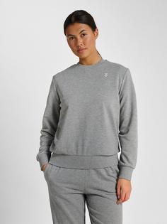 Rückansicht von hummel hmlPULSE W SWEAT CREWNECK Funktionssweatshirt Damen GREY MELANGE
