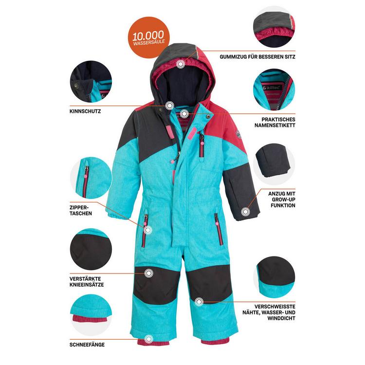 KILLTEC KILLTEC Kesley Mini Skijacke Kinder - T&uuml;rkis244 - 2 | SportScheck