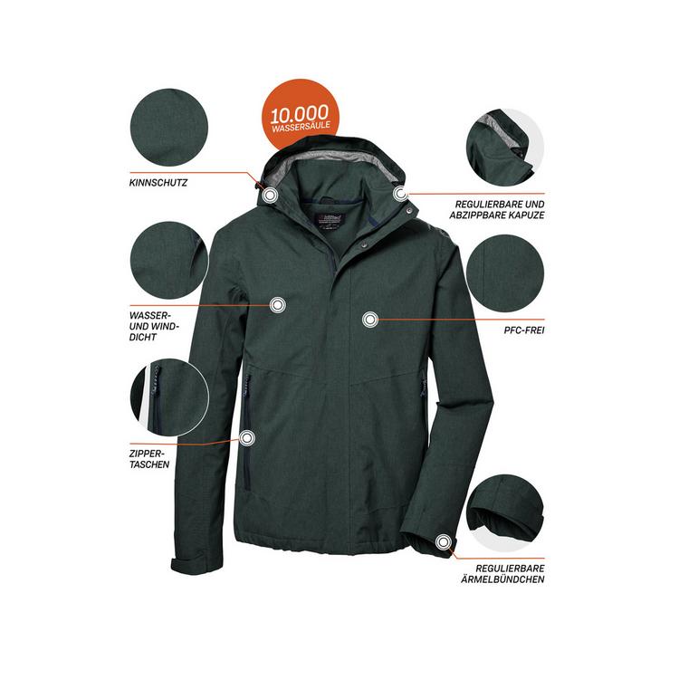 KILLTEC KILLTEC Outdoorjacke KOS 53 MN JCKT Funktionsjacke Herren - Gr&uuml;n2021 - 3 | SportScheck