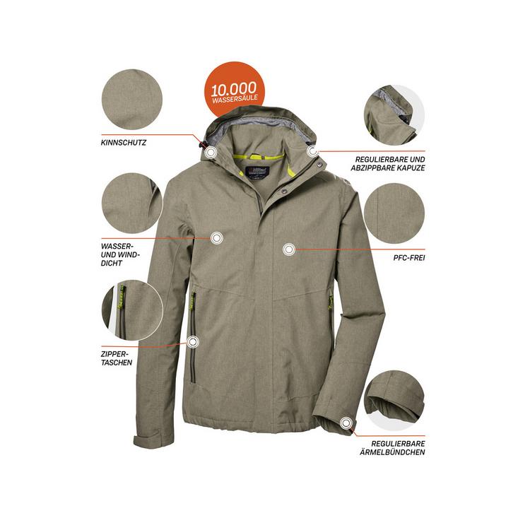 KILLTEC KILLTEC Outdoorjacke KOS 53 MN JCKT Funktionsjacke Herren - Gr&uuml;n2044 - 3 | SportScheck