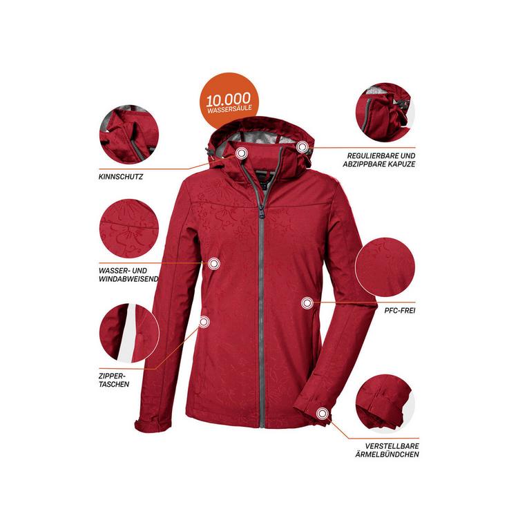 KILLTEC KILLTEC KOS 40 WMN SFTSHLL JCKT Softshelljacke Damen - Rot459 - 3 | SportScheck