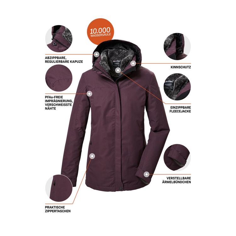 KILLTEC KILLTEC KOW 303 WMN JCKT Funktionsjacke Damen - Pflaume - 4 | SportScheck
